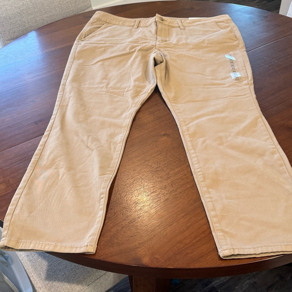 New American Eagle Outfitters Khaki Super Stretch X Skinny Low Rise Pants 20S - Picture 2 of 7